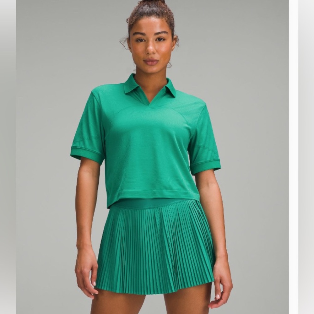 Lululemon Green Crop Polo